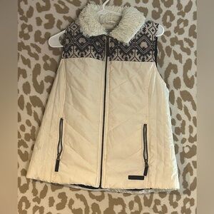 White and Gray Winter Vest